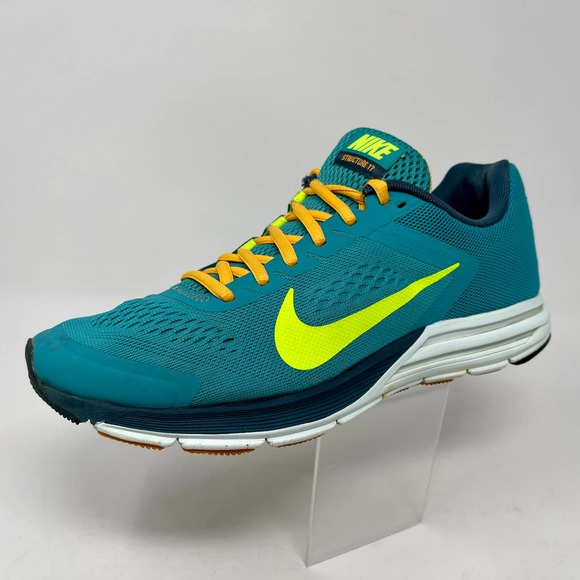 Nike Structure 17 Air Zoom Womens Sz 9 Sneakers Teal Yellow S1216-1308